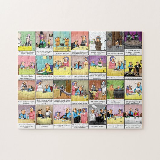 スペクチクおもしろいル料理ユーモアパズル ジグソーパズル (横)