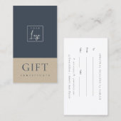 スペクトセラミック海軍クラフトのロゴギフト証明書 名刺 (正面/裏面)