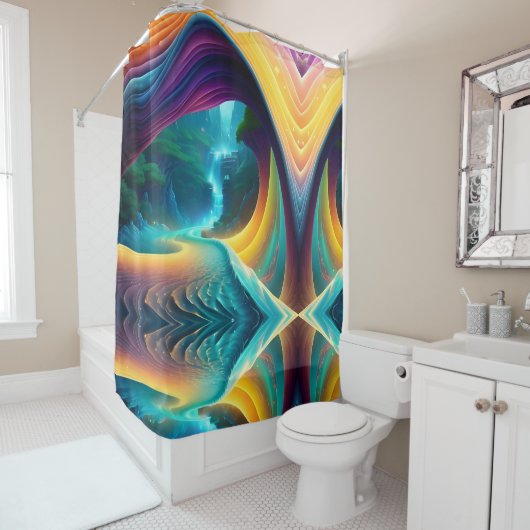 スペクトラムウォーターフォール2 シャワーカーテン (インサイチュ)