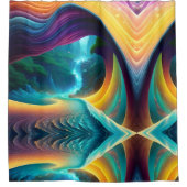 スペクトラムウォーターフォール2 シャワーカーテン (正面)