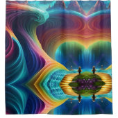 スペクトラムウォーターフォール3 シャワーカーテン (正面)