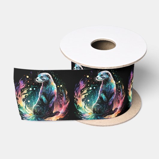 スペクトラムエッジ: Otters Glow サテンリボン (リール)