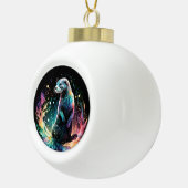 スペクトラムエッジ： Otters Glow セラミックボールオーナメント (右)