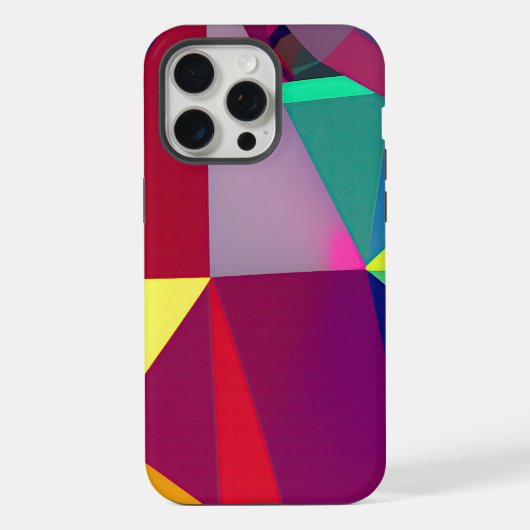 "スペクトラムシフト: 鮮やかな抽象" iPhoneケース (裏面)