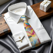 スペクトラムバースト抽象芸術アートタイ ネクタイ