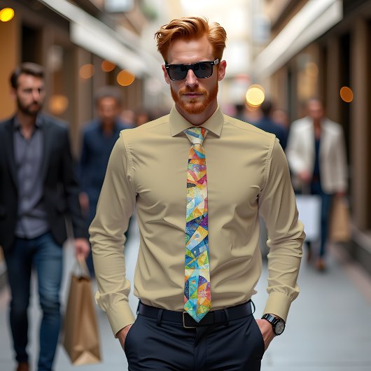 スペクトラムバースト抽象芸術アートタイ ネクタイ