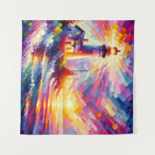 スペクトラムビーコン：万華鏡のライトハウスビスタ タペストリー (正面(横))