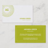 スペクトラム·モノグラム·名刺(ライム) 名刺 (正面/裏面)