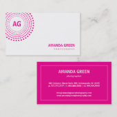 スペクトラム·モノグラム·名刺(明るい赤紫色) 名刺 (正面/裏面)