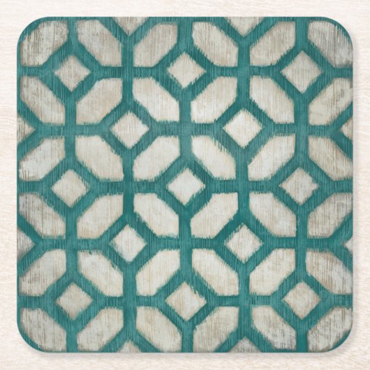 スペクトルの対称IX スクエアペーパーコースター (正面)