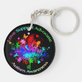 スペクトルの自閉症の木 キーホルダー (裏面)