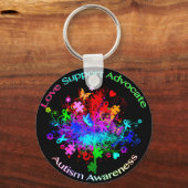 スペクトルの自閉症の木 キーホルダー (正面)