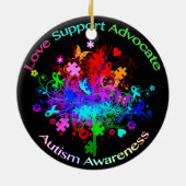 スペクトルの自閉症の木 セラミックオーナメント (裏面)