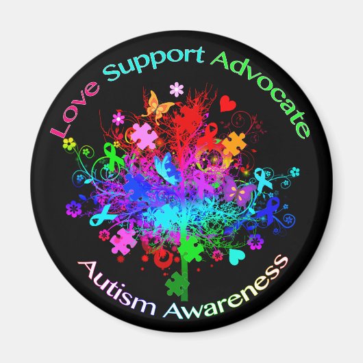 スペクトルの自閉症の木 マグネット (正面)