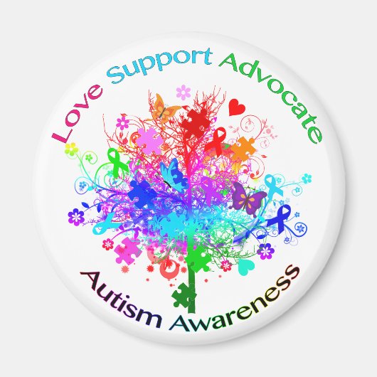 スペクトルの自閉症の木 マグネット (正面)