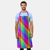 スペクトルカラフルプリズム エプロン (着用した状態)