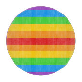 スペクトルプライドラウンドガラス カッティングボード (正面)
