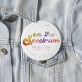 スペクトル上，グリッター虹，自閉症意識 缶バッジ (インサイチュ)