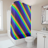 スペクトル太陽の対角線 シャワーカーテン (インサイチュ)