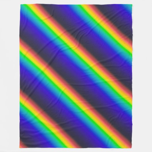 スペクトル太陽の対角線 フリースブランケット (正面)