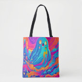 スペクトル幽霊ハロウィーンアート トートバッグ (正面)