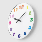 スペクトル数々の色モダン ラージ壁時計 (傾斜)