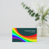 スペクトル曲線 – 濃い緑003333 名刺 (スタンド正面)