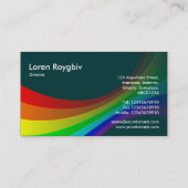 スペクトル曲線 – 濃い緑003333 名刺 (裏面)