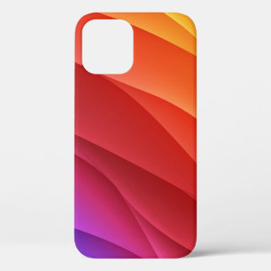 スペクトル波。抽象芸術カラフル背景色 iPhone 12ケース
