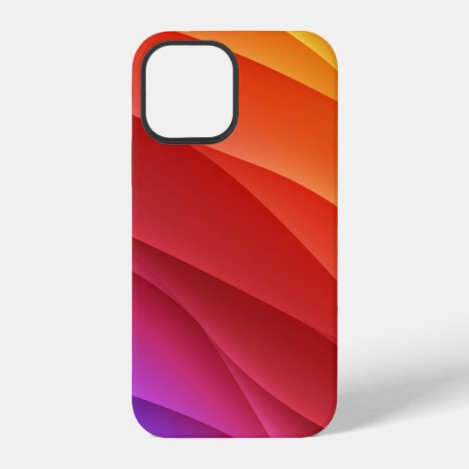 スペクトル波。抽象芸術カラフル背景色 iPhoneケース (裏面)