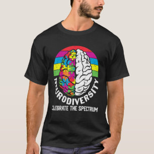 スペクトル祝の神経多様性自閉症脳 Tシャツ