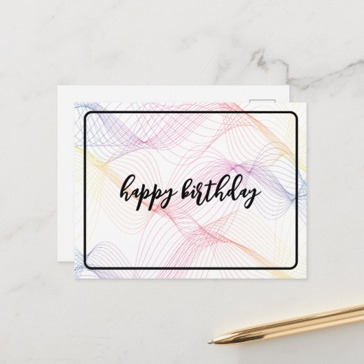 スペクトル カラー 波長 ライン ポストカード (正面/裏面インサイチュ)