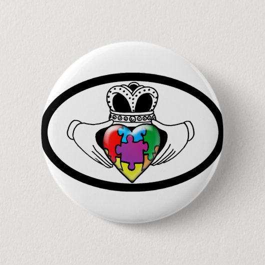 スペクトルCladdagh 缶バッジ (正面)