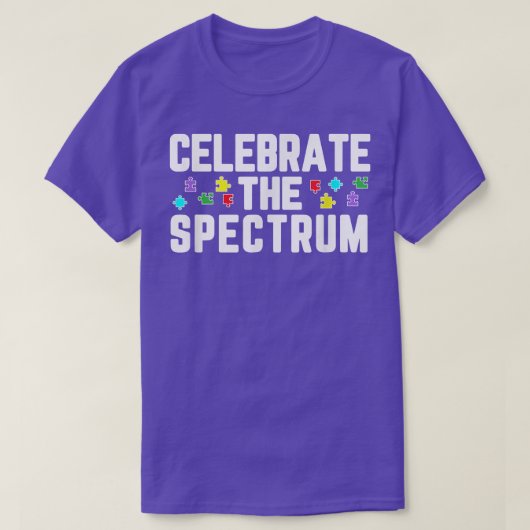スペク祝トラム神経多様性自閉症ADHD Tシャツ (デザイン正面)