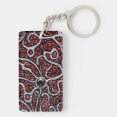 スペサーチンガーネットとシルバーインスパイアキーチェーン キーホルダー (裏面)