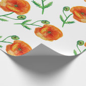 スペシャルお祝いレッドポピズラッピング紙 ラッピングペーパー (角)