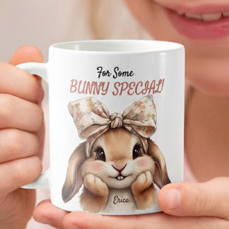 スペシャルなうさぎさんへ かわいいイースターコケットバニー コーヒーマグカップ