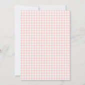 スペシャルなうさぎちゃん ピンクギンガムベビーシャワー 招待状 (裏面)