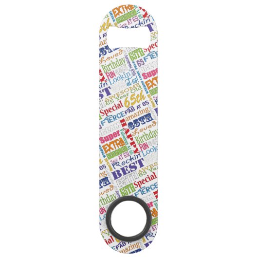 スペシャルの第65誕生会のパーソナライズなギフト スピード栓抜き (正面)