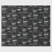 スペシャルの第90誕生会のパーソナライズなモノグラム ラッピングペーパー (フラット)