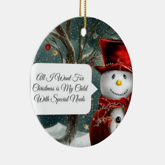 スペシャルを持つ子供はクリスマスのオーナメントを必要とします セラミックオーナメント (右)
