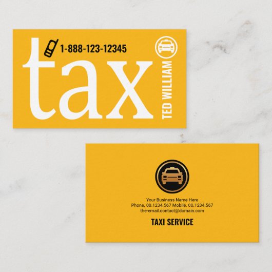 スペシャルイエロータクシーレターアイサイネージライド共有 名刺 (正面/裏面)