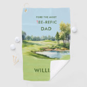 スペシャルウォーター色の父のデイゴルフテーマ ゴルフタオル (インサイチュ)