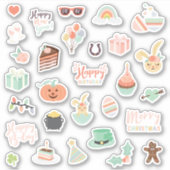 スペシャルエシーズホリデーお祝いステッカーセット シール (正面)