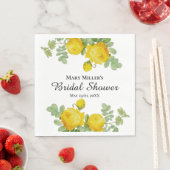 スペシャルカセションイエローローズブライダルシャワー スタンダードランチョンナプキン (インサイチュ)