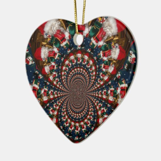 スペシャルクリスマスサンタ万華鏡のように千変万化するパターンデザイン セラミックオーナメント (左)