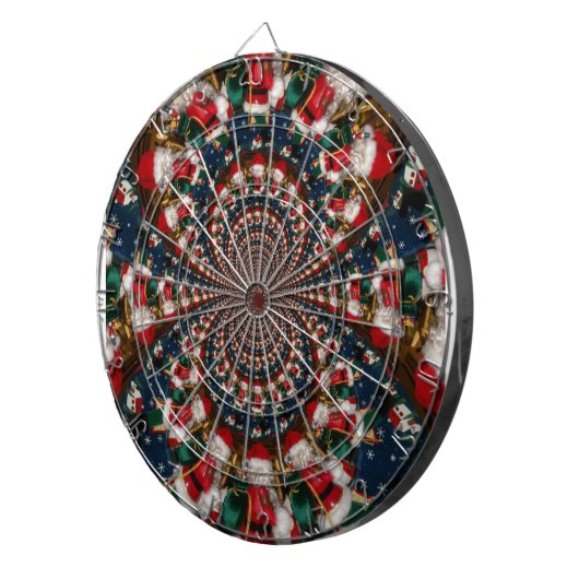 スペシャルクリスマスサンタ万華鏡のように千変万化するパターンデザイン ダーツボード (正面右)