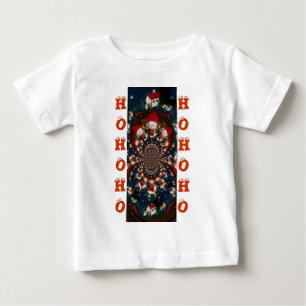 スペシャルクリスマスサンタ万華鏡のように千変万化するパターンデザイン ベビーTシャツ