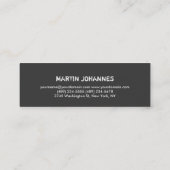 スペシャルグレーレッドユニークパーソナルトレーナー スキニー名刺 (裏面)