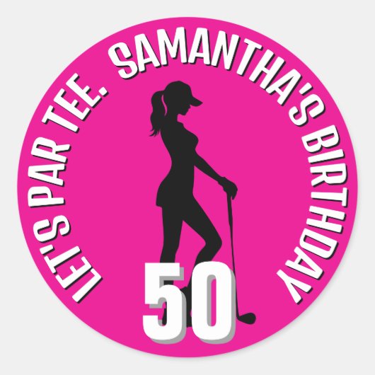 スペシャルゴルフ誕生日サプライズ ラウンドシール (正面)